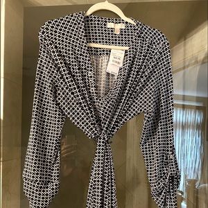 Michael Kors geometric design wrap dress